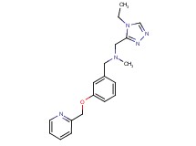 1-(4-ethyl-4H-1,2,4-triazol-3-yl)-N-methyl-N-[3-(pyridin-2-ylmethoxy)benzyl]methanamine