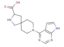 8-(7H-pyrrolo[2,3-d]pyrimidin-4-yl)-2,8-diazaspiro[4.5]decane-3-carboxylic acid