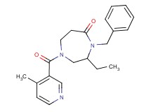 4-benzyl-3-ethyl-1-[(4-methylpyridin-3-yl)carbonyl]-1,4-diazepan-5-one