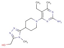 {5-[1-(2-amino-5-ethyl-6-methylpyrimidin-4-yl)piperidin-4-yl]-4-methyl-4H-1,2,4-triazol-3-yl}methanol