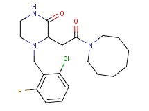 3-[2-(1-azocanyl)-2-oxoethyl]-4-(2-chloro-6-fluorobenzyl)-2-piperazinone