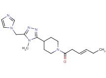 1-[(3E)-hex-3-enoyl]-4-[5-(1H-imidazol-1-ylmethyl)-4-methyl-4H-1,2,4-triazol-3-yl]piperidine