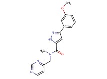 3-(3-methoxyphenyl)-N-methyl-N-(pyrimidin-4-ylmethyl)-1H-pyrazole-5-carboxamide
