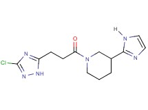 1-[3-(3-chloro-1H-1,2,4-triazol-5-yl)propanoyl]-3-(1H-imidazol-2-yl)piperidine