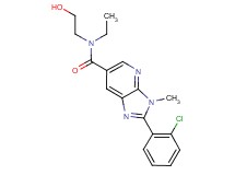 2-(2-chlorophenyl)-N-ethyl-N-(2-hydroxyethyl)-3-methyl-3H-imidazo[4,5-b]pyridine-6-carboxamide