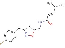 (2E)-N-{[3-(4-fluorobenzyl)-4,5-dihydro-5-isoxazolyl]methyl}-4-methyl-2-pentenamide