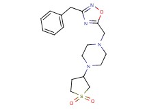 1-[(3-benzyl-1,2,4-oxadiazol-5-yl)methyl]-4-(1,1-dioxidotetrahydro-3-thienyl)piperazine