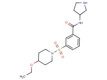 3-[(4-ethoxypiperidin-1-yl)sulfonyl]-N-pyrrolidin-3-ylbenzamide