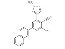 2-amino-4-(1-methyl-1H-pyrazol-4-yl)-6-(2-naphthyl)nicotinonitrile