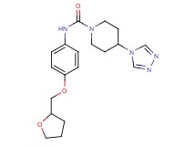 N-[4-(tetrahydrofuran-2-ylmethoxy)phenyl]-4-(4H-1,2,4-triazol-4-yl)piperidine-1-carboxamide