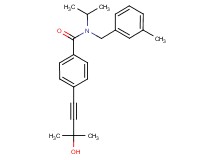 4-(3-hydroxy-3-methylbut-1-yn-1-yl)-N-isopropyl-N-(3-methylbenzyl)benzamide