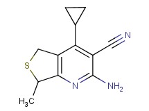 2-amino-4-cyclopropyl-7-methyl-5,7-dihydrothieno[3,4-b]pyridine-3-carbonitrile