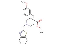ethyl 4-(3-methoxybenzyl)-1-(4,5,6,7-tetrahydro-1,3-benzothiazol-2-ylmethyl)-4-piperidinecarboxylate