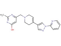 2-methyl-6-{[4-(1-pyridin-2-yl-1H-pyrazol-4-yl)-3,6-dihydropyridin-1(2H)-yl]methyl}pyrimidin-4-ol