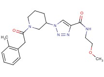 N-(2-methoxyethyl)-1-{1-[(2-methylphenyl)acetyl]-3-piperidinyl}-1H-1,2,3-triazole-4-carboxamide