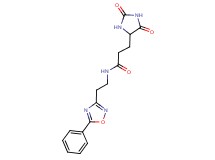3-(2,5-dioxo-4-imidazolidinyl)-N-[2-(5-phenyl-1,2,4-oxadiazol-3-yl)ethyl]propanamide