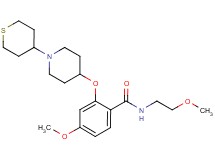4-methoxy-N-(2-methoxyethyl)-2-{[1-(tetrahydro-2H-thiopyran-4-yl)-4-piperidinyl]oxy}benzamide