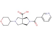 (3aR*,6aR*)-2-(3-pyridinylacetyl)-5-(tetrahydro-2H-pyran-4-yl)hexahydropyrrolo[3,4-c]pyrrole-3a(1H)-carboxylic acid