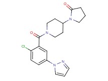1-{1-[2-chloro-5-(1H-pyrazol-1-yl)benzoyl]piperidin-4-yl}pyrrolidin-2-one