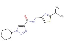 1-cyclohexyl-N-[(2-isopropyl-1,3-thiazol-4-yl)methyl]-1H-1,2,3-triazole-4-carboxamide