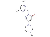 2-[(4,6-dimethyl-2-pyrimidinyl)methyl]-5-(4-methyl-1,4-diazepan-1-yl)-3(2H)-pyridazinone