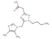 2-{1-butyl-5-[(4,5-dimethyl-1H-imidazol-1-yl)methyl]-1H-1,2,4-triazol-3-yl}acetamide