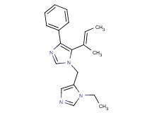1-[(1-ethyl-1H-imidazol-5-yl)methyl]-5-[(1E)-1-methylprop-1-en-1-yl]-4-phenyl-1H-imidazole