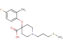 4-(4-fluoro-2-methylphenoxy)-1-[3-(methylthio)propyl]piperidine-4-carboxylic acid