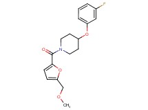4-(3-fluorophenoxy)-1-[5-(methoxymethyl)-2-furoyl]piperidine