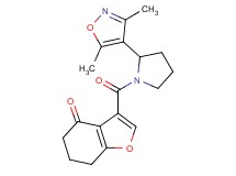 3-{[2-(3,5-dimethylisoxazol-4-yl)pyrrolidin-1-yl]carbonyl}-6,7-dihydro-1-benzofuran-4(5H)-one