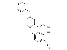 2-[1-(4-methoxy-3-methylbenzyl)-4-(3-pyridinylmethyl)-2-piperazinyl]ethanol