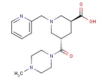 (3S*,5S*)-5-[(4-methyl-1-piperazinyl)carbonyl]-1-(2-pyridinylmethyl)-3-piperidinecarboxylic acid
