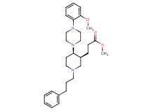 methyl 3-[(3S*,4R*)-4-[4-(2-methoxyphenyl)-1-piperazinyl]-1-(3-phenylpropyl)-3-piperidinyl]propanoate