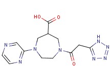 1-pyrazin-2-yl-4-(1H-tetrazol-5-ylacetyl)-1,4-diazepane-6-carboxylic acid