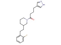 3-[2-(2-fluorophenyl)ethyl]-1-[4-(1H-pyrazol-4-yl)butanoyl]piperidine