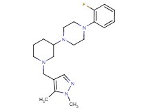 1-{1-[(1,5-dimethyl-1H-pyrazol-4-yl)methyl]-3-piperidinyl}-4-(2-fluorophenyl)piperazine