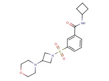 N-cyclobutyl-3-[(3-morpholin-4-ylazetidin-1-yl)sulfonyl]benzamide