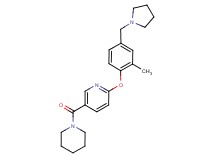 2-[2-methyl-4-(pyrrolidin-1-ylmethyl)phenoxy]-5-(piperidin-1-ylcarbonyl)pyridine