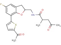 N-{[7-(5-acetyl-2-thienyl)-5-fluoro-2,3-dihydro-1-benzofuran-2-yl]methyl}-2-methyl-4-oxopentanamide