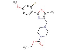ethyl 4-{[2-(2-fluoro-4-methoxyphenyl)-5-methyl-1,3-oxazol-4-yl]methyl}-1-piperazinecarboxylate