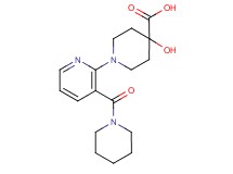 4-hydroxy-1-[3-(piperidin-1-ylcarbonyl)pyridin-2-yl]piperidine-4-carboxylic acid