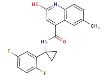 N-[1-(2,5-difluorophenyl)cyclopropyl]-2-hydroxy-6-methyl-4-quinolinecarboxamide