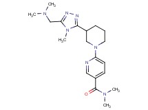 6-(3-{5-[(dimethylamino)methyl]-4-methyl-4H-1,2,4-triazol-3-yl}piperidin-1-yl)-N,N-dimethylnicotinamide