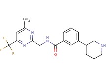 N-{[4-methyl-6-(trifluoromethyl)pyrimidin-2-yl]methyl}-3-piperidin-3-ylbenzamide