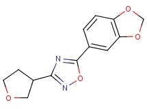 5-(1,3-benzodioxol-5-yl)-3-(tetrahydrofuran-3-yl)-1,2,4-oxadiazole