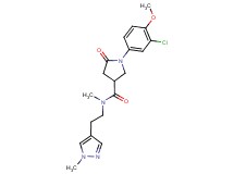 1-(3-chloro-4-methoxyphenyl)-N-methyl-N-[2-(1-methyl-1H-pyrazol-4-yl)ethyl]-5-oxo-3-pyrrolidinecarboxamide