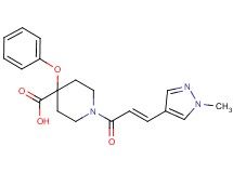 1-[(2E)-3-(1-methyl-1H-pyrazol-4-yl)prop-2-enoyl]-4-phenoxypiperidine-4-carboxylic acid