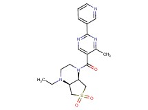 (4aR*,7aS*)-1-ethyl-4-[(4-methyl-2-pyridin-3-ylpyrimidin-5-yl)carbonyl]octahydrothieno[3,4-b]pyrazine 6,6-dioxide