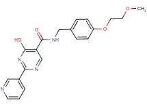 4-hydroxy-N-[4-(2-methoxyethoxy)benzyl]-2-pyridin-3-ylpyrimidine-5-carboxamide