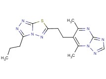 5,7-dimethyl-6-[2-(3-propyl[1,2,4]triazolo[3,4-b][1,3,4]thiadiazol-6-yl)ethyl][1,2,4]triazolo[1,5-a]pyrimidine